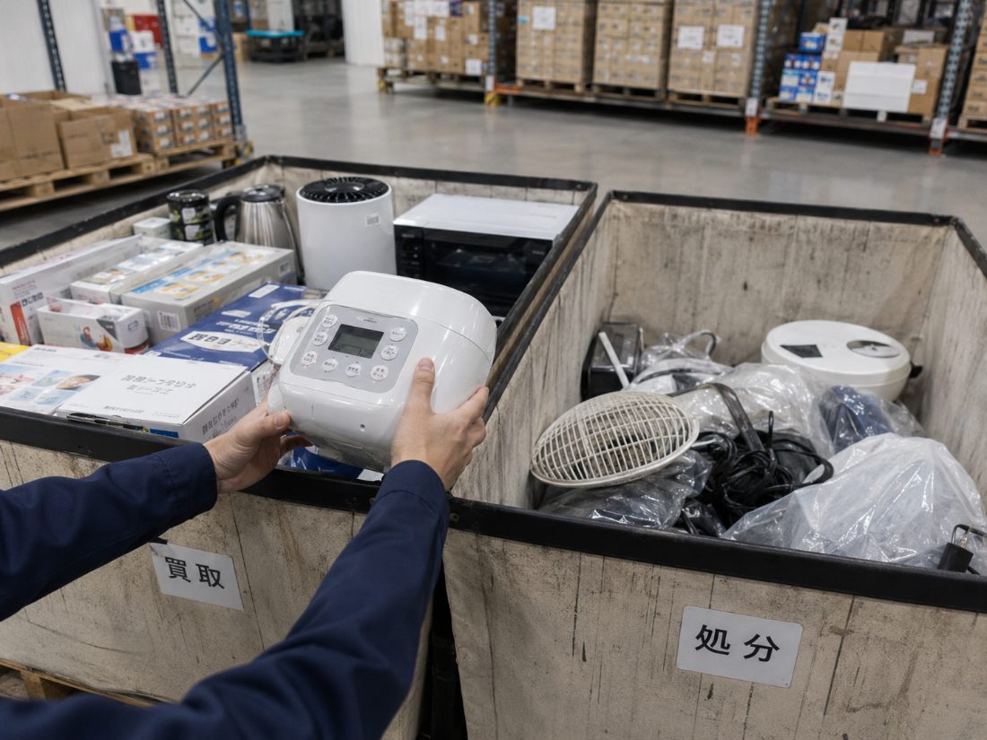 買取と処分に仕分けられる在庫